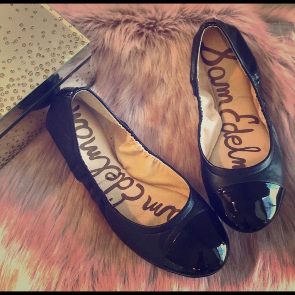 Sam Edelman Patent Toe Flats